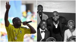 Davido Meets Beautiful Oshoala as Super Falcons Star Bags 5th CAF Player of the Year Award