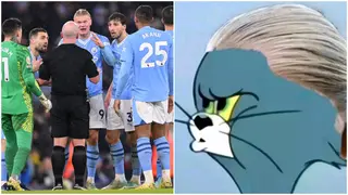 Erling Haaland Turned Into Internet Memes After Clashing With Ref During Man City vs Spurs Cracker