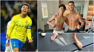 Cristiano Ronaldo: why Al Nassr star painted his toenails in viral gym photo with his son