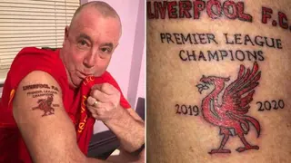 Mark Gretton: Liverpool fan gets 'Premier League Champions' tattoo with 13 games left