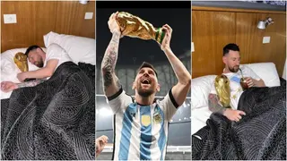 Photo of Messi in bed with World Cup trophy leaves fans in stitches