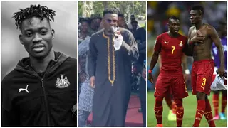 Watch Legendary Ghanaian Striker Asamoah Gyan Thrills Mourners With Musical Performance at Atsu’s Funeral