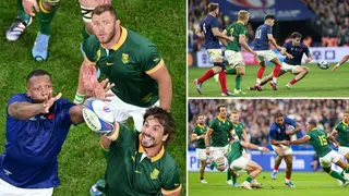 France and South Africa make Rugby World Cup history with try-filled first-half showing