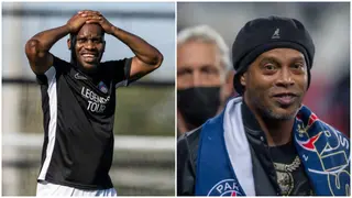 Jay Jay Okocha Joins Legends Ronaldinho and Makelele for PSG’s Tour of Qatar