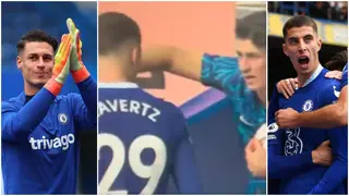 Footage shows Kepa Arrizabalaga advising Kai Havertz minutes before Chelsea star grabs winner against West Ham