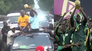 Thousands of Senegal Fans Storm the City of Kolda to Witness AFCON Trophy; Video