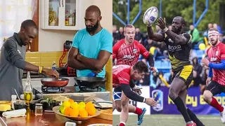 Ex-Rugby Star Dennis Ombachi Feeds Street Kids with Expensive, Scrumptious Food