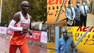 Eliud Kipchoge returns home days after disappointing London Marathon