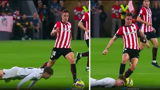 Video of Gavi's headfirst tackle vs Athletic Bilbao goes viral