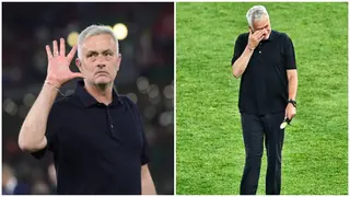 Jose Mourinho in tears after making history following Roma's Europa League Conference triumph