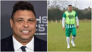 Ronaldo R9 briefly comes out of reitriement to feature in Sunday League game; Video