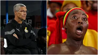 Footage shows angry Ghanaian fan hurling expletives as Chris Hughton, he was not arrested