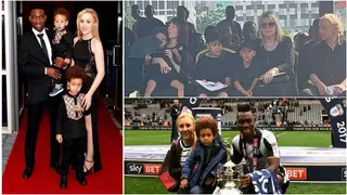 Emotional scenes as wife of Christian Atsu pays tribute to the late footballer at his funeral