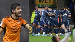 Angry Wolves star ‘attacks’ Arsenal players for celebrating 1-0 victory over the Wanderers