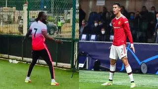 Nigerian Music Star Adekunle Gold Scores Superb Goal in Training then Celebrates like Cristiano Ronaldo