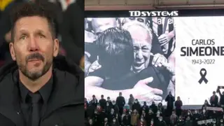 Emotional Moment Tough Atletico Madrid Coach Breaks Down in Tears as Club Pays Tribute To Late Father; Video