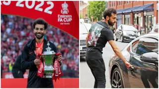 Mohamed Salah pictured having a nice time as Liverpool forward left out of nervy win against Southampton