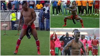 Video: Sekhukhune United star Edwin Gyimah goes viral for outrageous dance after Kaizer Chiefs win