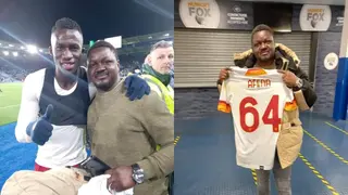 Adorable Moment As Ghanaian Forward Afena-Gyan Meets His High School Teacher in London