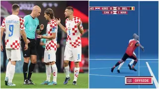 World Cup: Referee bizarrely cancels penalty because of offside