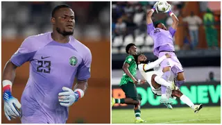 Stanley Nwabili: Super Eagles Goalkeeper Spotted Limping in Training Ahead of Angola Clash, Video