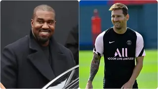 American rapper Kanye West gives shout-out to Lionel Messi during his album listening party