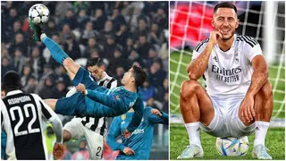 Hazard calls Ronaldo's stunning acrobatic goal against Juventus "the most beautiful"