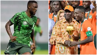 AFCON 2023: Boniface aims hilarious dig at trophy as Super Eagles loses final to Ivory Coast