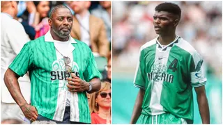 Idris Elba Flaunts Love for Nigeria, Wears 1996 Super Eagles Kit at Wimbledon Final