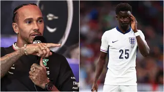 Lewis Hamilton calls out media for using Bukayo Saka’s image as face of England’s defeat
