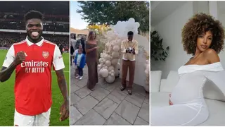 Thomas Partey and Girlfriend Disclose Gender of Baby in Plush Ceremony: Video