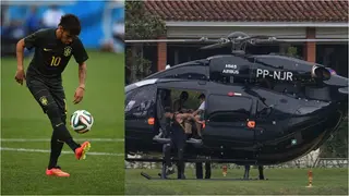 The Moment Neymar Arrived National Team Training With Customized R306M Custom “Batman” Helicopter