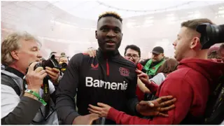 Victor Boniface: Nigeria Star Reacts After Winning German Bundesliga With Bayer Leverkusen