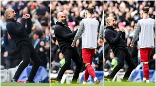 Pep Guardiola: Manchester City Boss Celebrates Right in Front of Liverpool Player Kostas Tsimikas