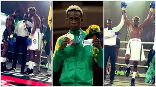 Ghana’s Olympic Bronze Medalist Samuel Takyi Destroys Nigeria’s Samuel Moses With First Round Knockout