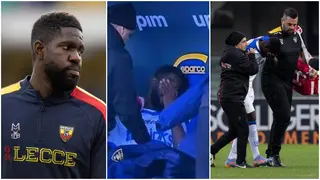 Samuel Umtiti leaves pitch in tears after suffering yet another injury