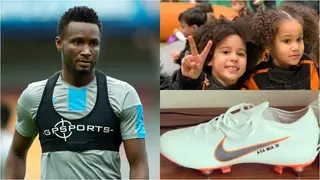 Mikel Obi inscribes names of daughters Mia, Ava on his boots