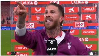 'Angry' Sergio Ramos stops midway through interview to slam fan after Sevilla defeat
