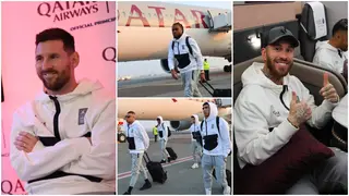 Stunning photos of Messi, Mbappe and PSG stars arriving in Doha in style