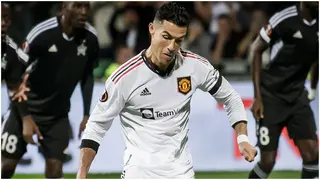 'Happy' Cristiano Ronaldo claps for United teammates after scoring first-ever Europa League goal