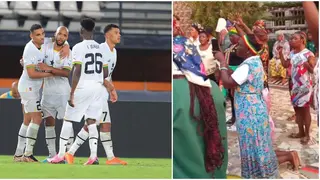 Ghana Supporters in Cote d'Ivoire Hold Prayer Session For Black Stars Ahead Egypt Clash: Video