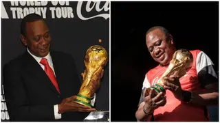 FIFA World Cup Trophy Finally Lands in Kenya, President Kenyatta only Kenyan Allowed to Touch Silverware