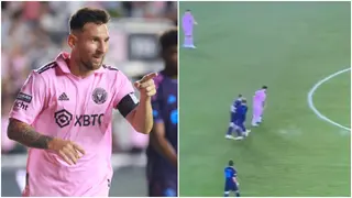 Lionel Messi 'crashes' two opponent players together with sublime piece of skill