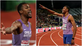 Zharnel Hughes in disbelief after becoming world's fastest man in 2023