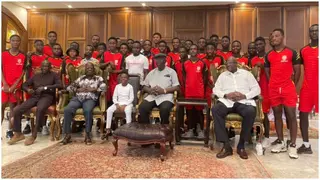 Actor Yaw Dabo Sends Football Academy to Meet Former President Kufuor