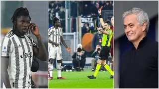 Watch: Juventus star sent off 40 seconds after coming on against Mourinho's team