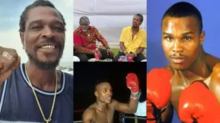 Ike Quartey Meets Azumah Nelson: Photos Of Ike Looking Older Than Azumah Stirs Reactions