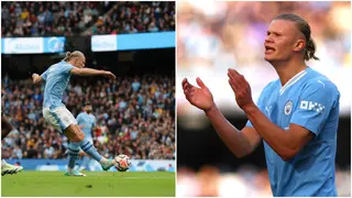 Erling Haaland scores from outside the box for only the second time for Man City; Video