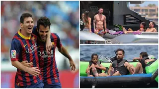 Lionel Messi and Cesc Fabregas holiday with families on luxurious yacht in the Mediterranean