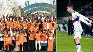 AFCON 2023: Ivorian stars pay tribute to Cristiano Ronaldo with 'Siuu' after winning Grand Finale